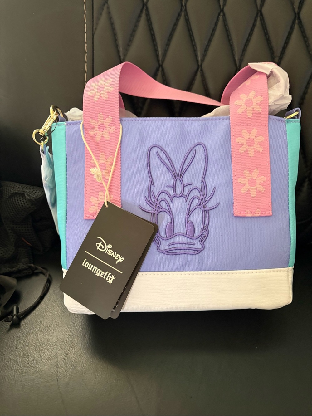 Loungefly Daisy Duck Lavender, Pink & Aqua Handbag/Tote style